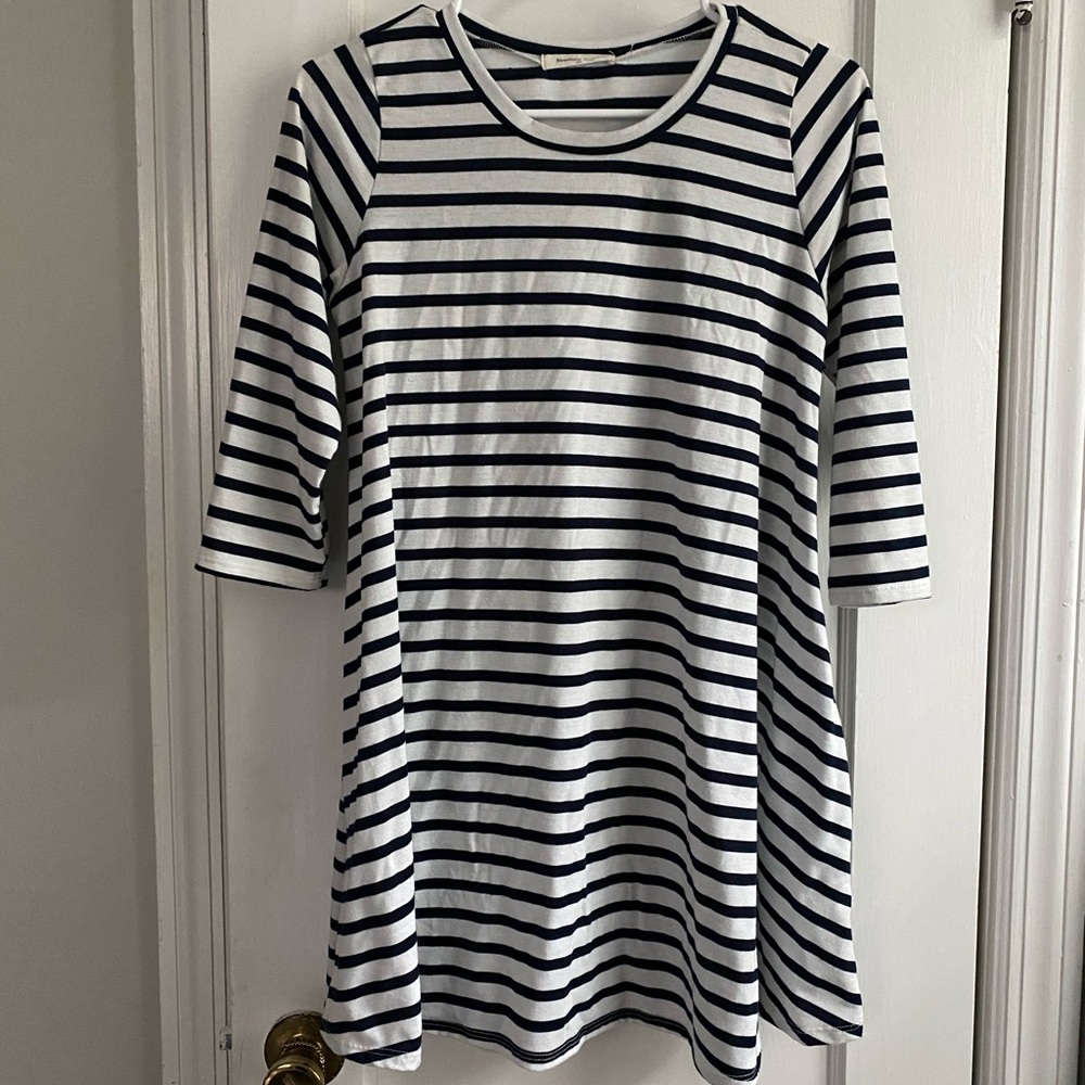 3/4 length mini dress